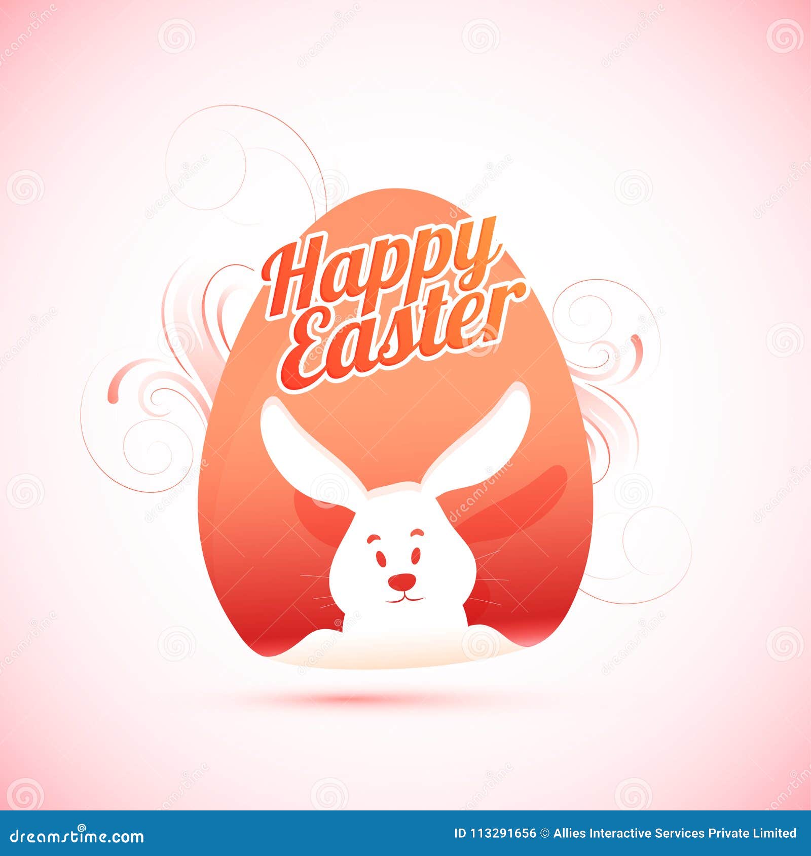 Happy Easter Concept with Rabbi . Stock Illustration Illustration of