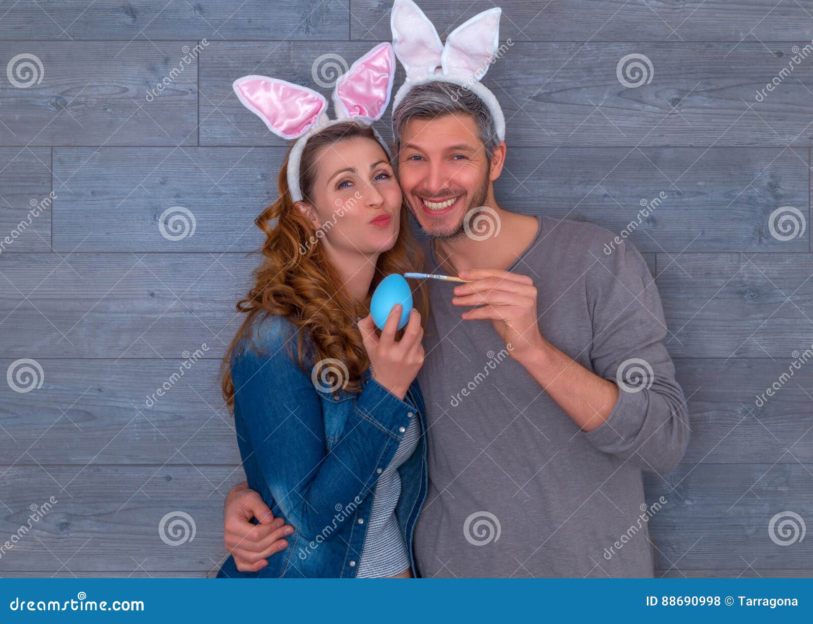 Happy easter couple stock photo. Image of butterflies 88690998