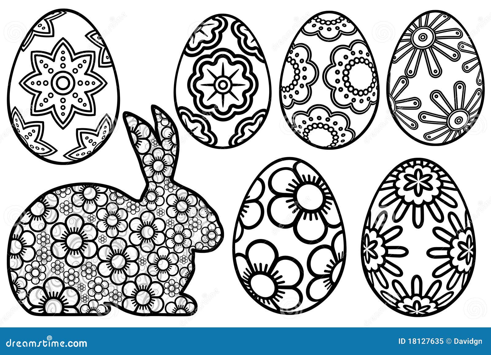 FREE Easter Bunny Drawings  Cute Easter bunnies to print and colour in