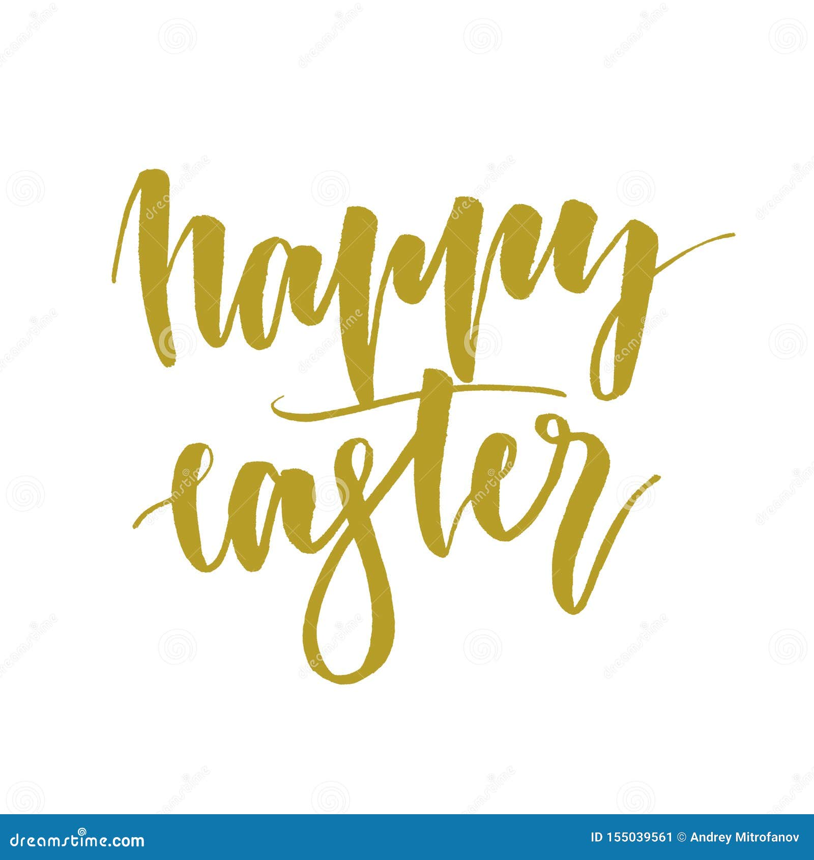 Happy Easter. Handwritten Text Stock Illustration - Illustration of ...
