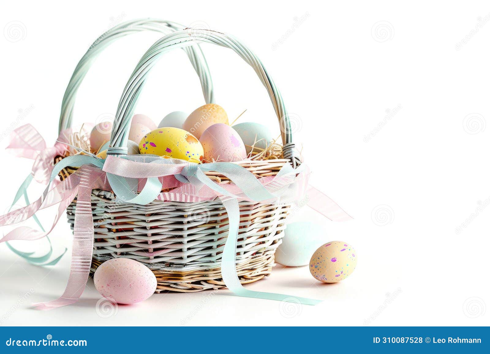 happy easter hop composting eggs guarded easter eggs basket. white trickster bunny red bougainvillea. representation background