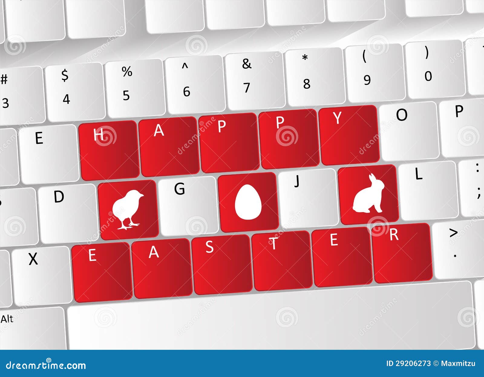 Happy Easter Keyboard Concept Stock Photos Image 29206273