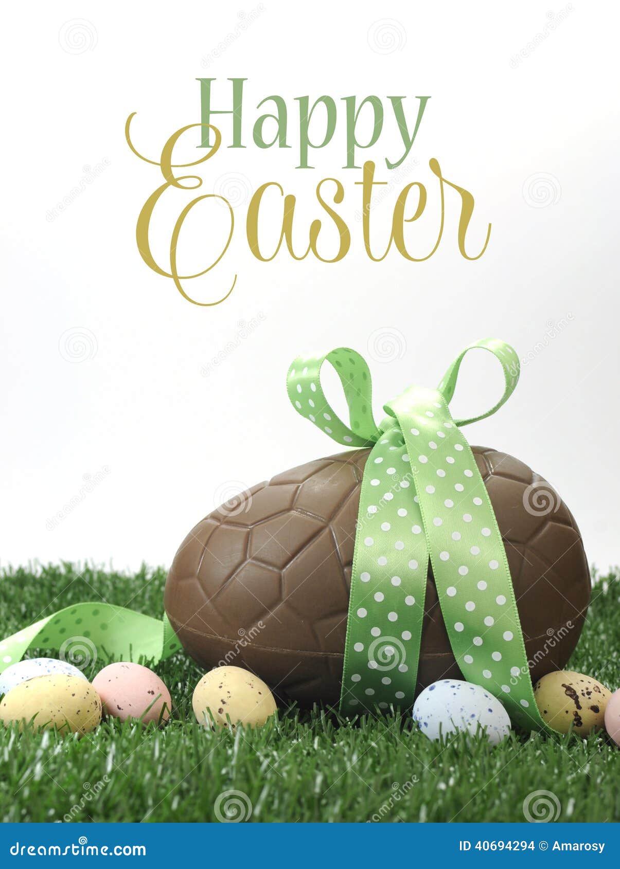 happy easter large chocolate easter egg with sample text