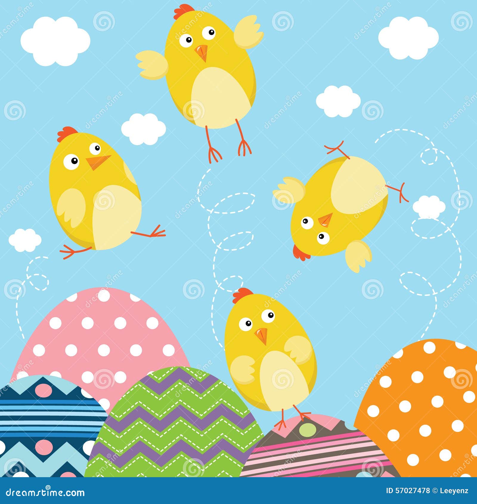 Happy Easter Newborn Baby Chicks Stock Vector - Illustration of cartoon ...
