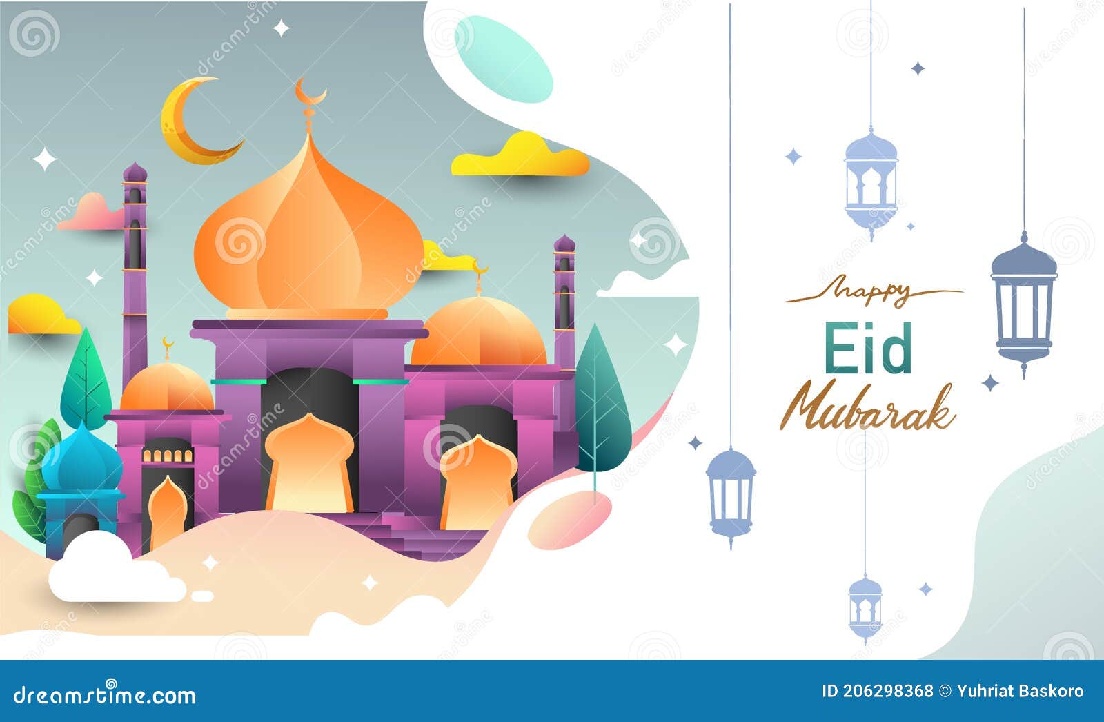 Happy Eid Mubarak Greeting Card Illustration Ramadan Kareem Cartoon Vector for Islamic Festival for Banner Poster Background Stock Vector - Illustration of kareem, crescent: 206298368 Happy Eid Mubarak Greeting Card Illustration Ramadan Kareem Cartoon Vector for Islamic Festival for Banner Poster Background Stock Vector - Illustration of kareem, crescent: 206298368