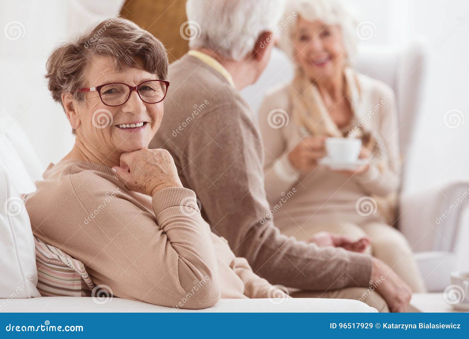 happy elderly lady