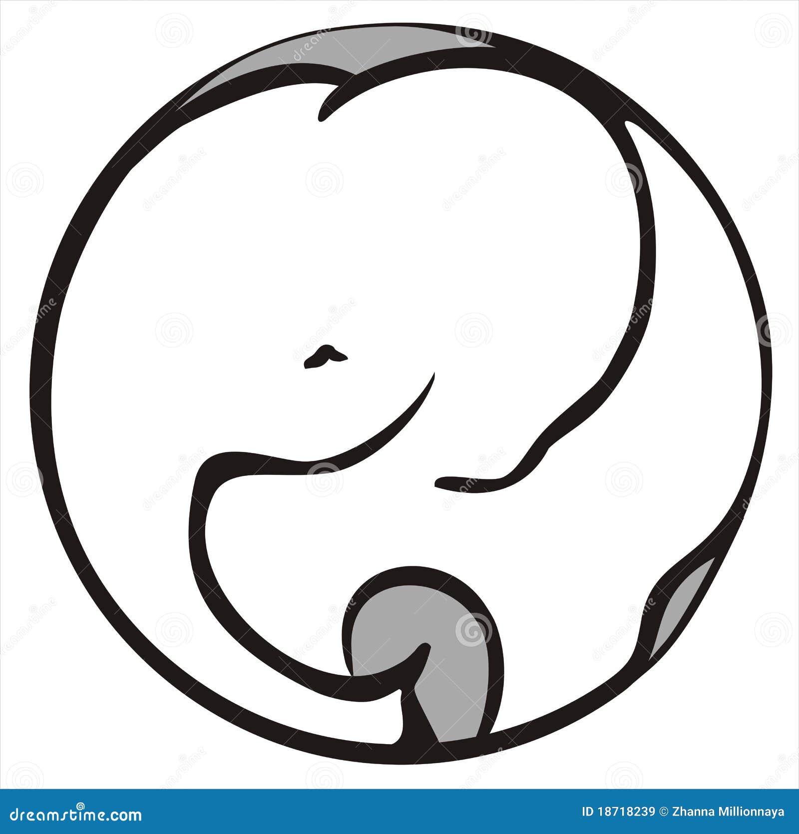 Happy elefant symbol stock vector. Illustration of icon 18718239