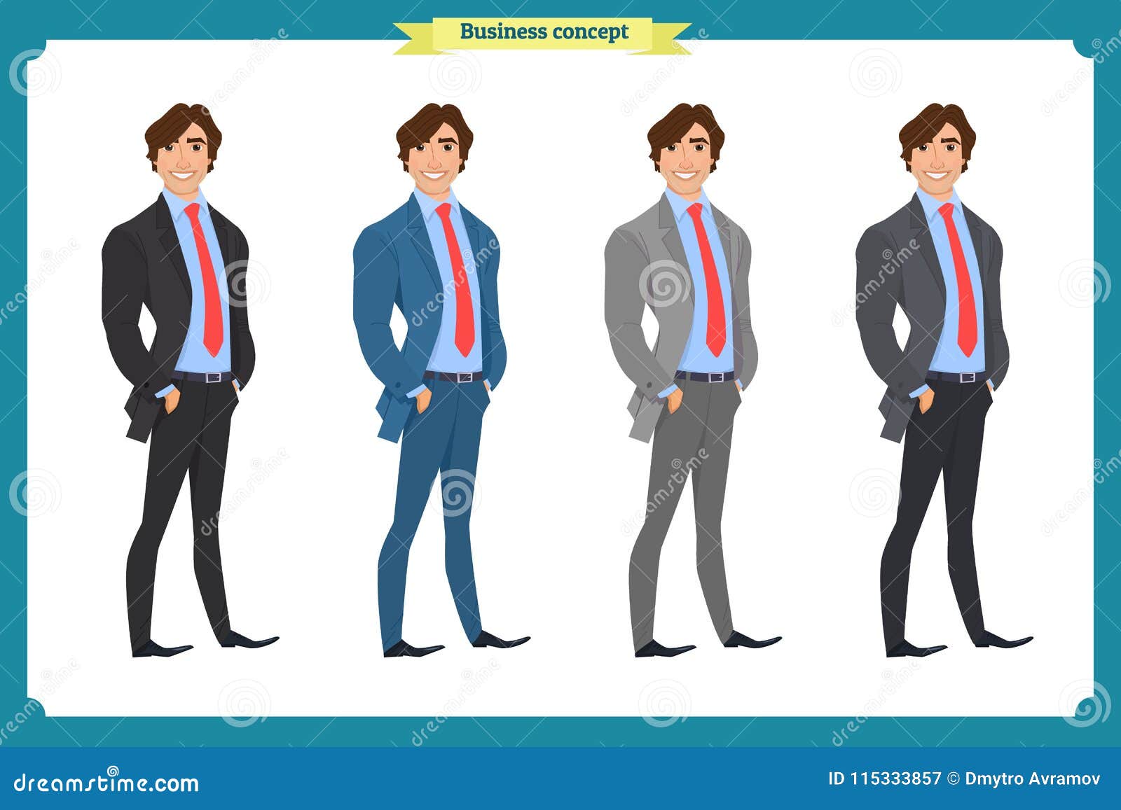 Happy Elegant Businessman in Suit.Standing Person.Business Man Stock ...