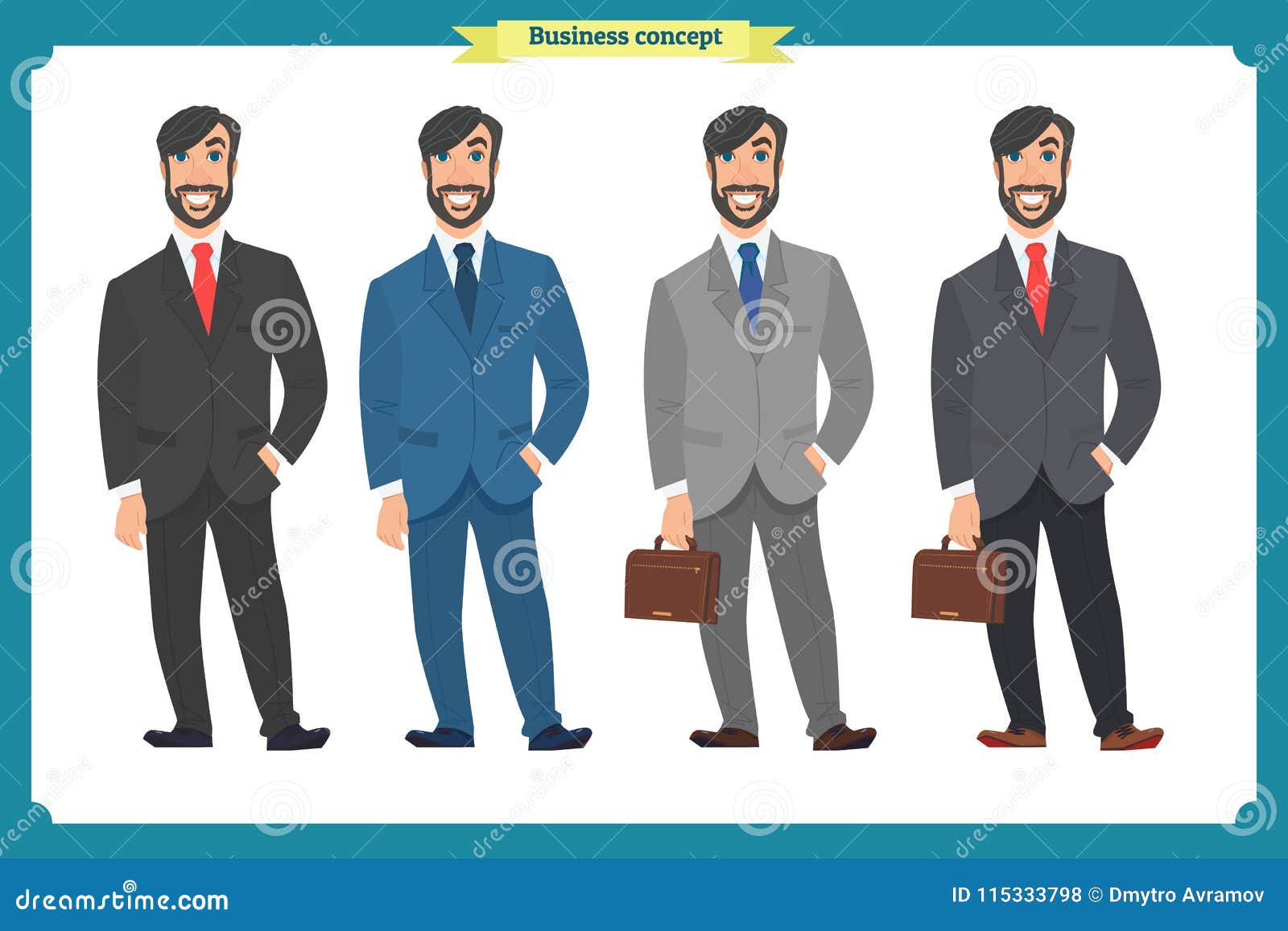 Happy Elegant Businessman in Suit.Standing Person.Business Man Stock ...