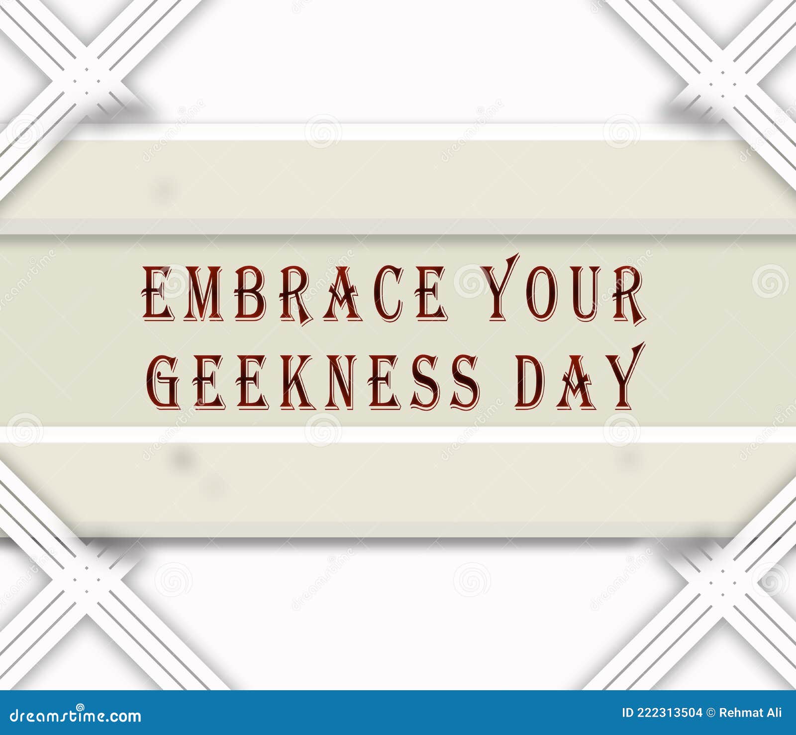 July Month, Day of July. Embrace Your Geekness Day, on White Background