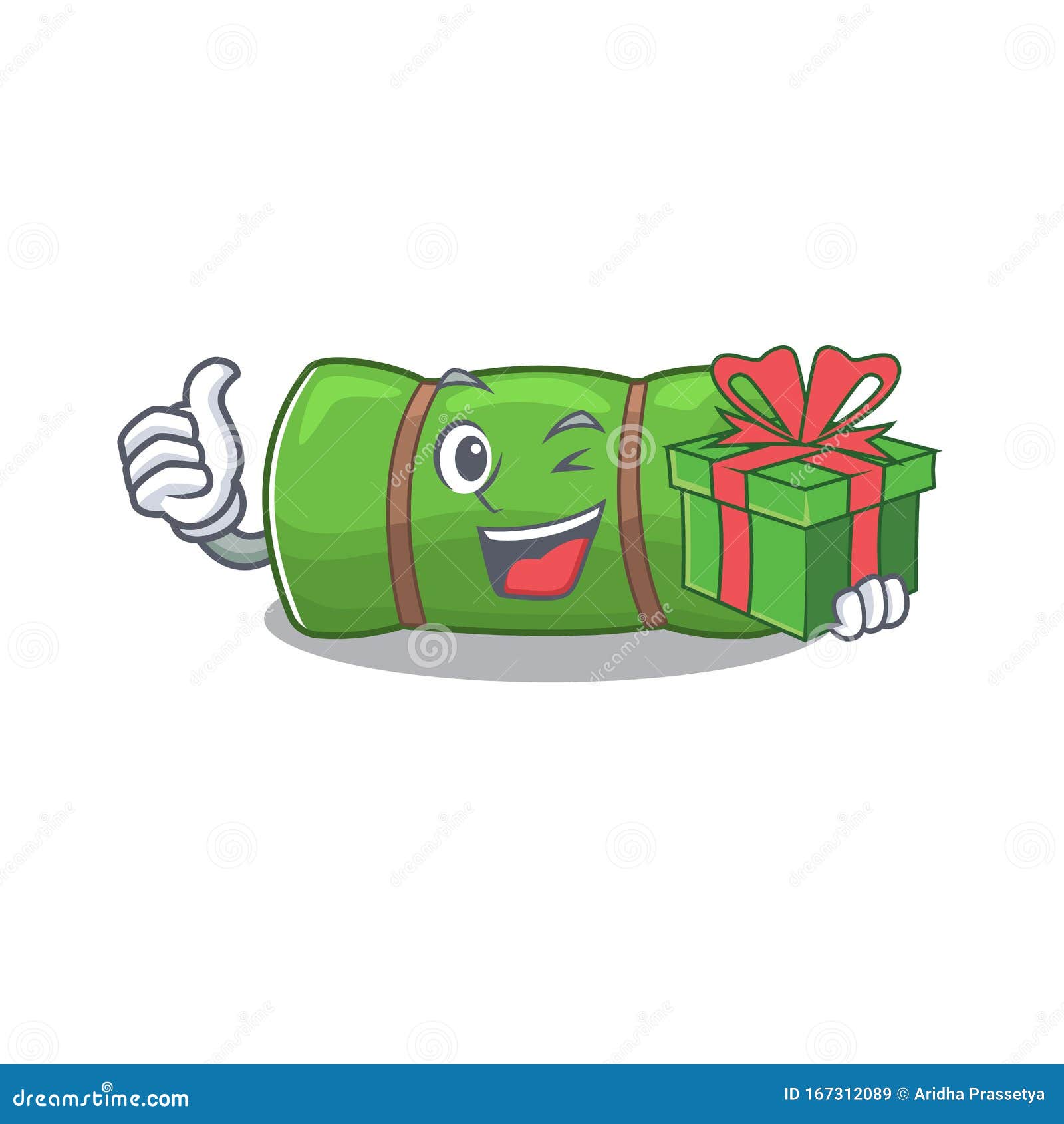 Happy Face Camping Mat Scroll Character With Gift Box ...