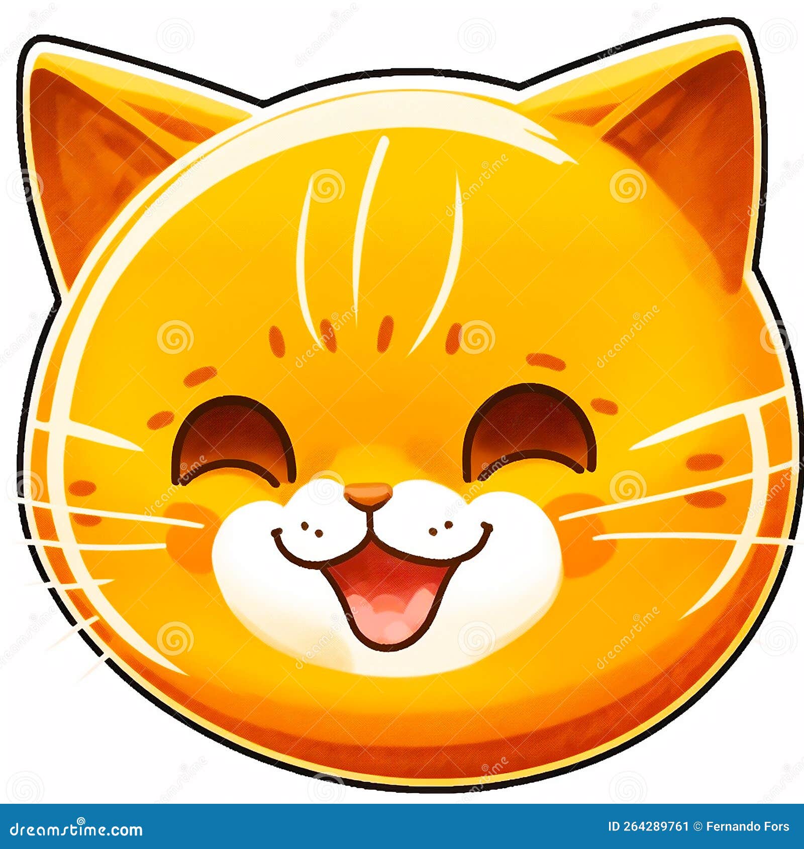 angry orange cat  AI Emoji Generator