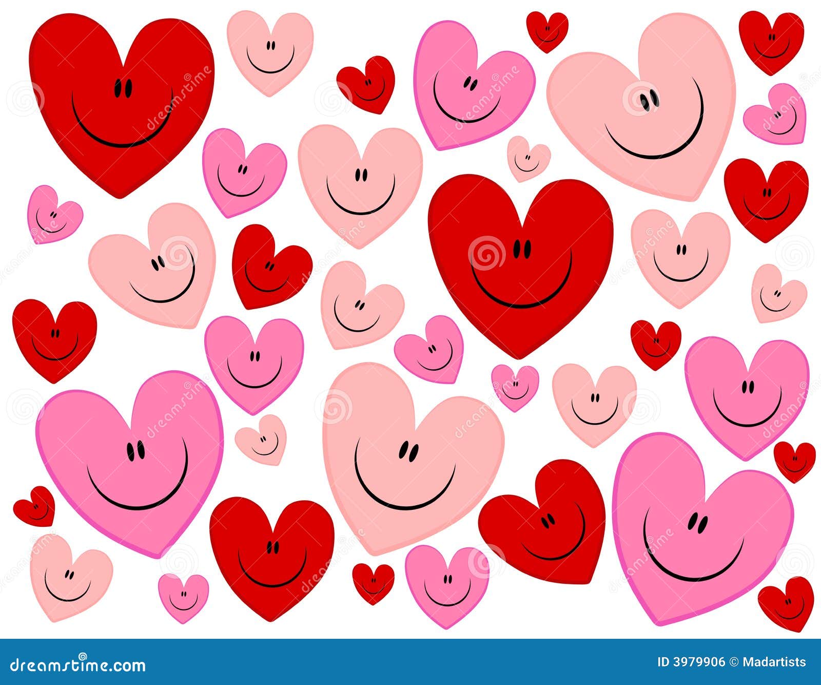 happy face hearts valentine's background