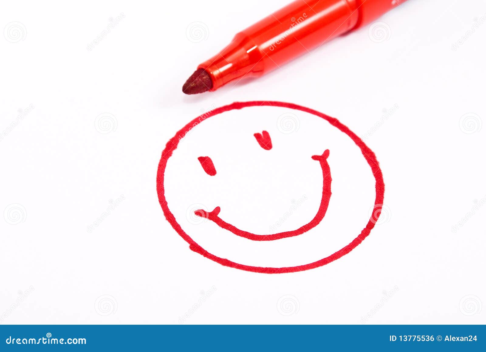 Happy face with pencil stock photo. Image of human, refunded - 13775536