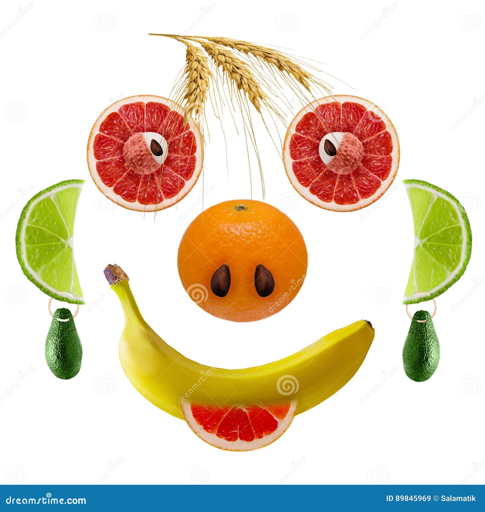 The Happy Faces of Fresh Fruits. Stock Image Image of fruit