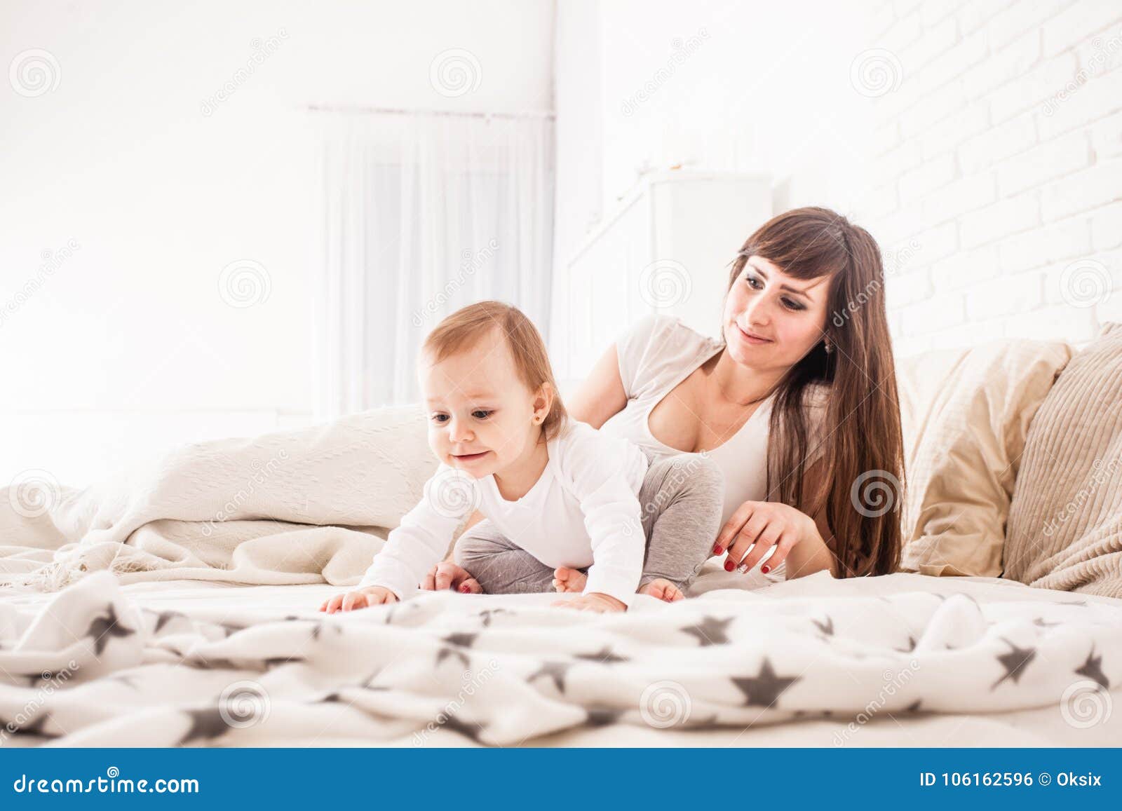 Happy family in room stock photo. Image of educate, attachment - 106162596