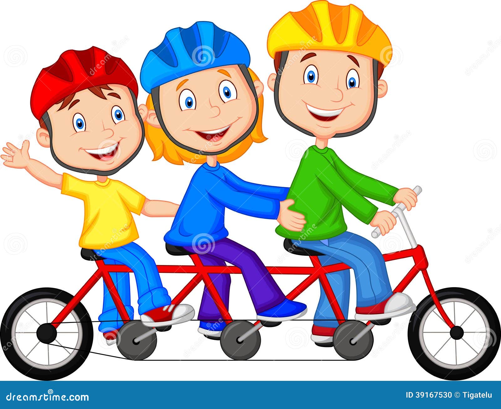 Family Riding Bicycle Clipart For Kids