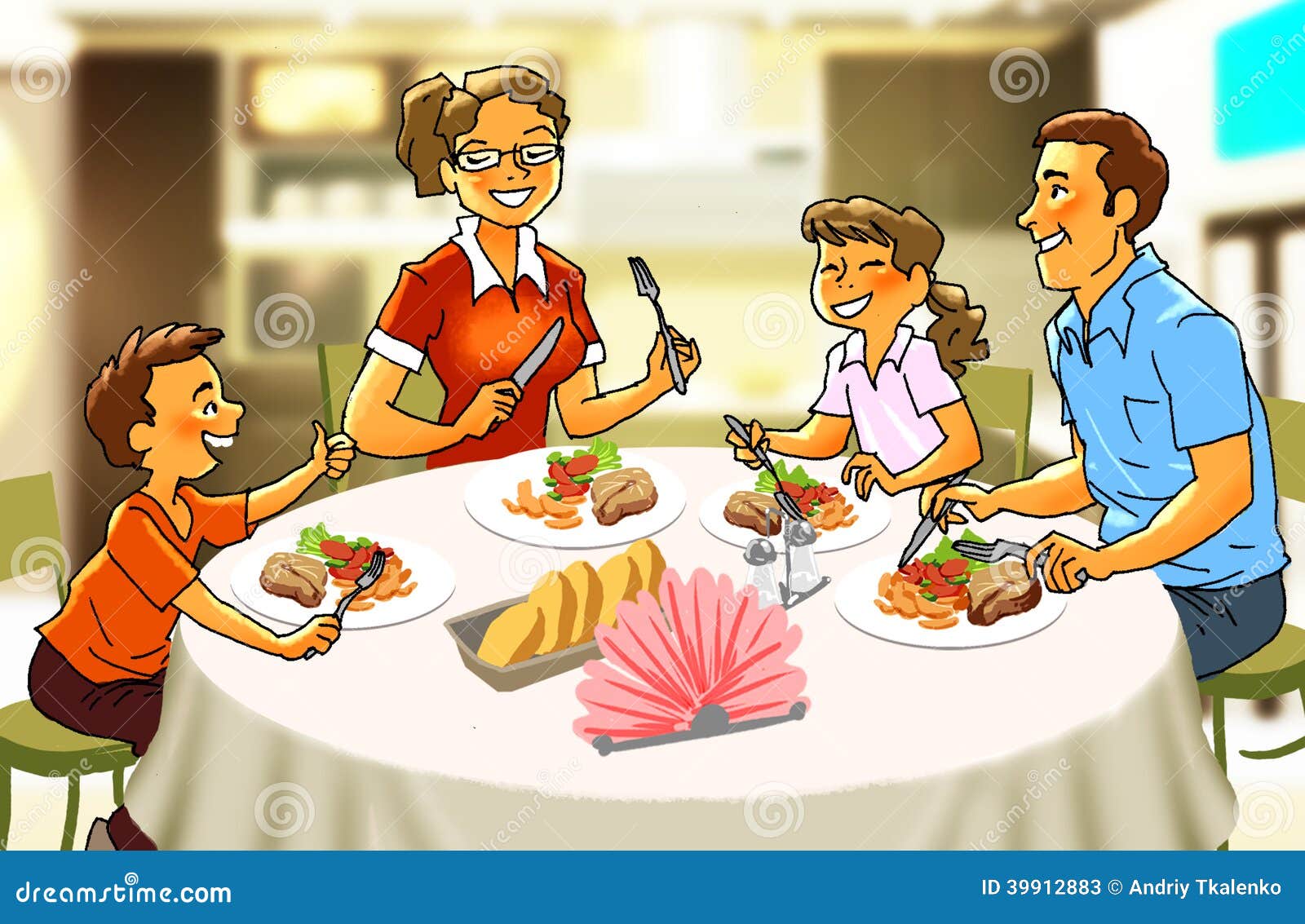 clipart family dinner table - photo #30