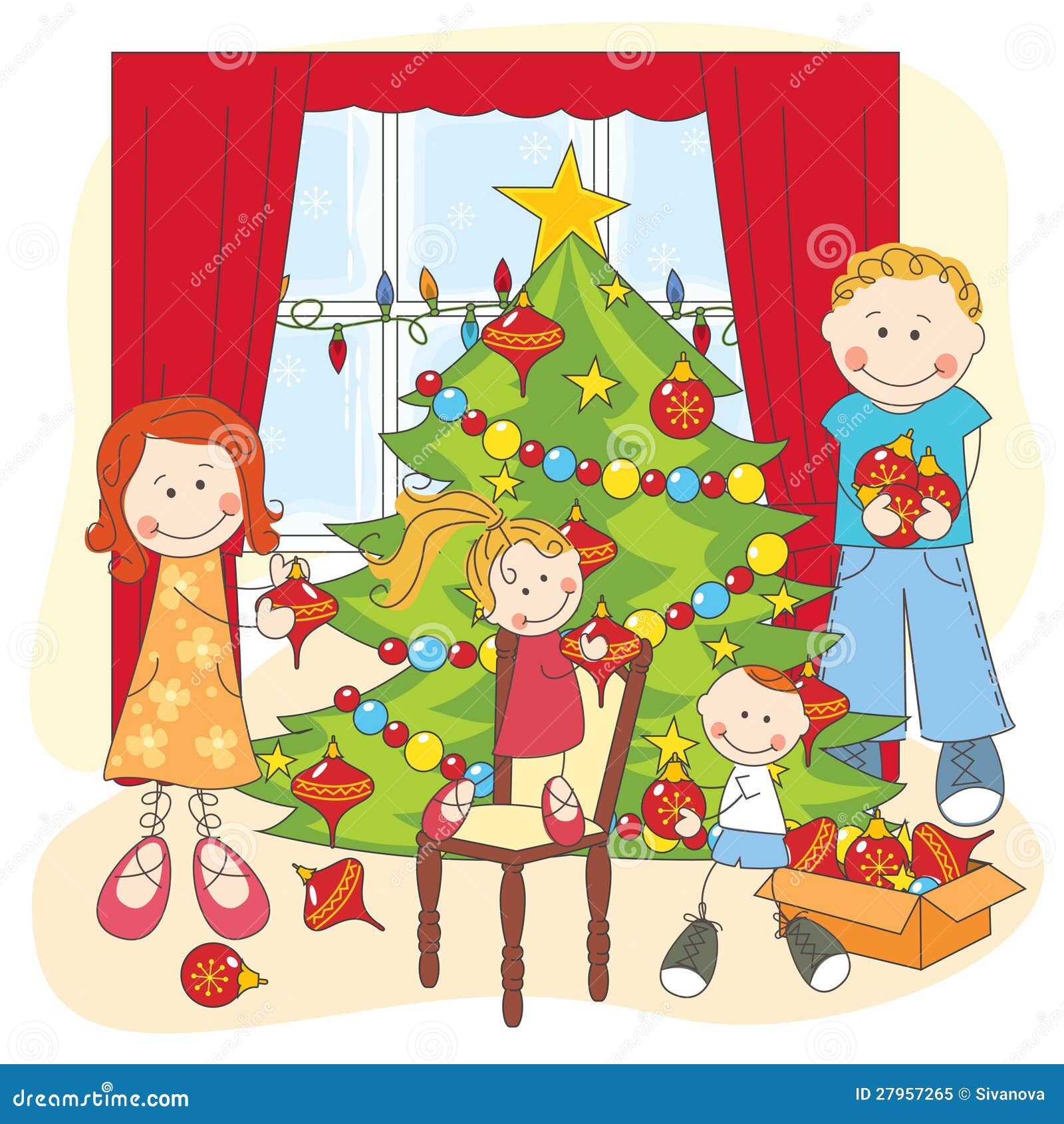 Christmas Children Illustrations ~ Vectors | Pond5