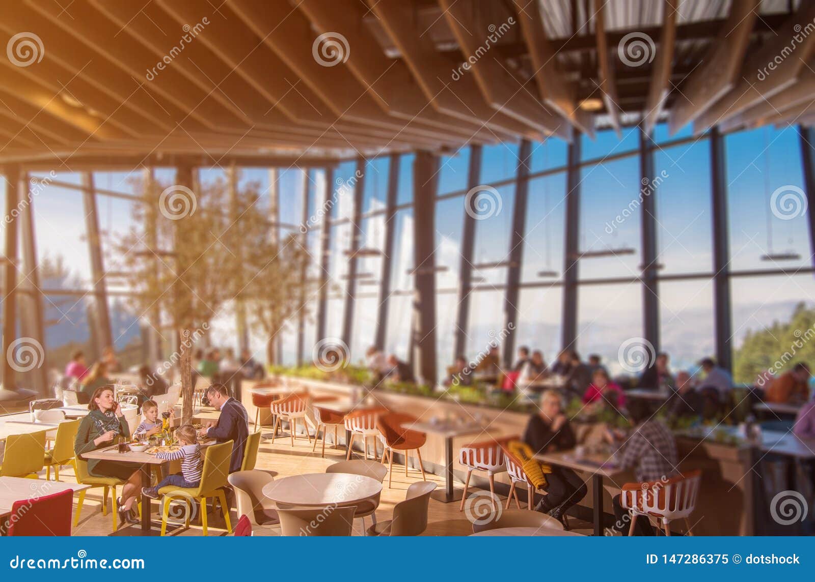 Happy Family Enjoying Lunch Time Together Stock Image - Image of