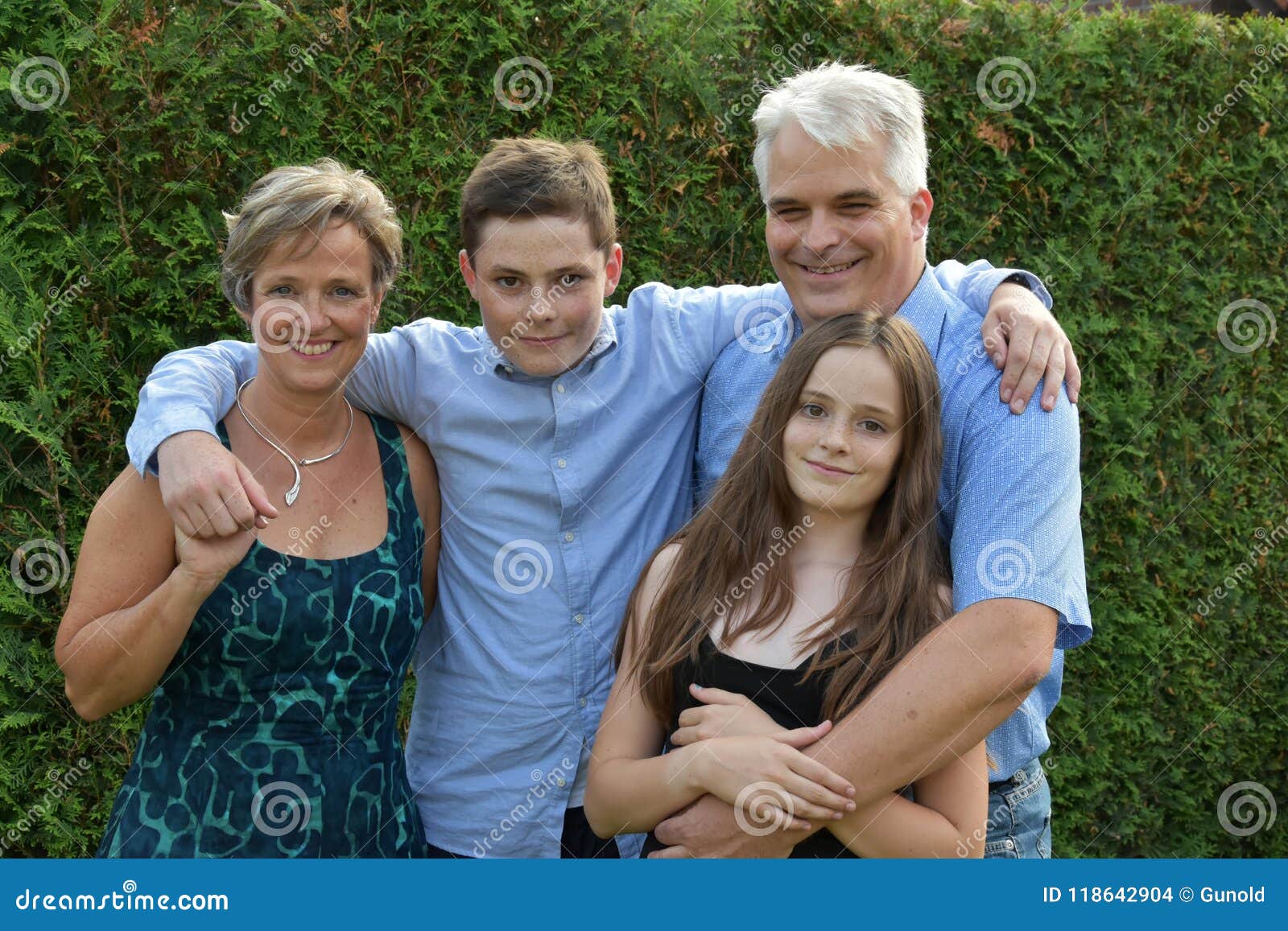 Happy Family With Teenagers