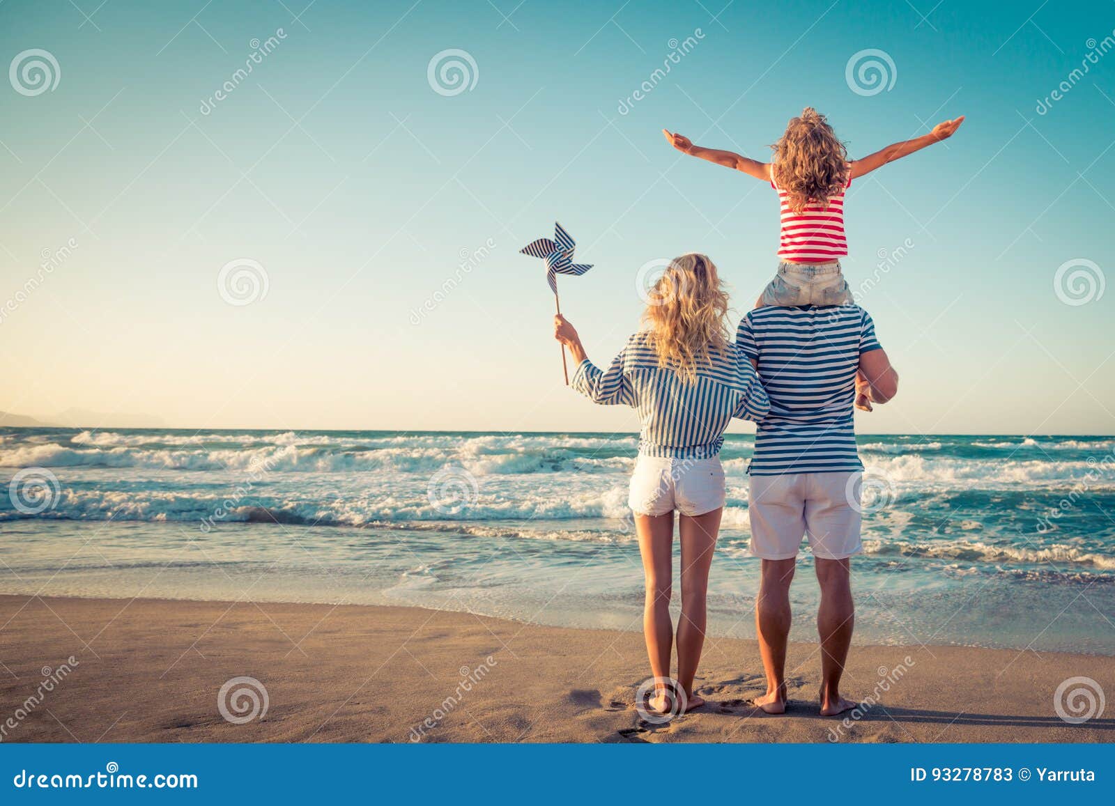 happy family having fun on summer vacation