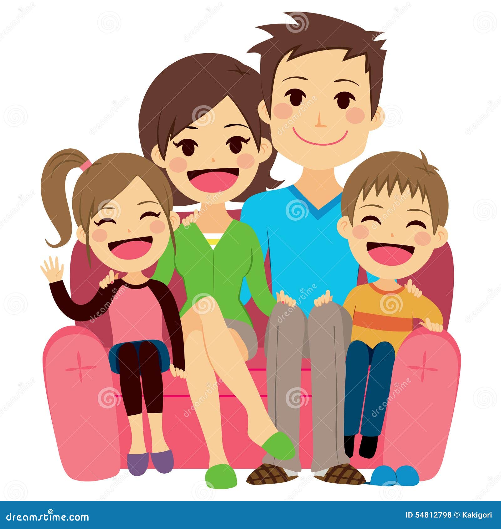 family 4 people clipart