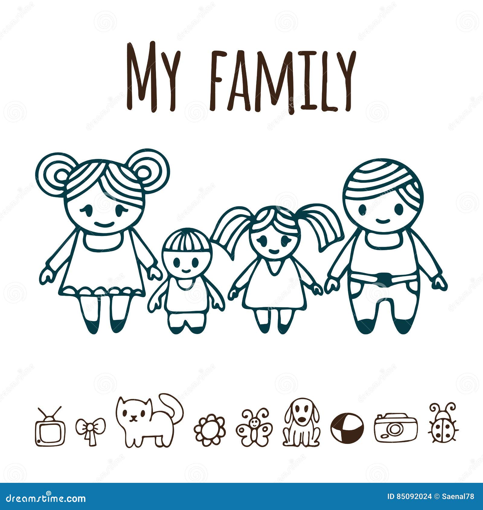 How To Draw My Family  My Family Drawing  Family Drawing Easy  Drawing  For Kids  Smart Kids Art  YouTube
