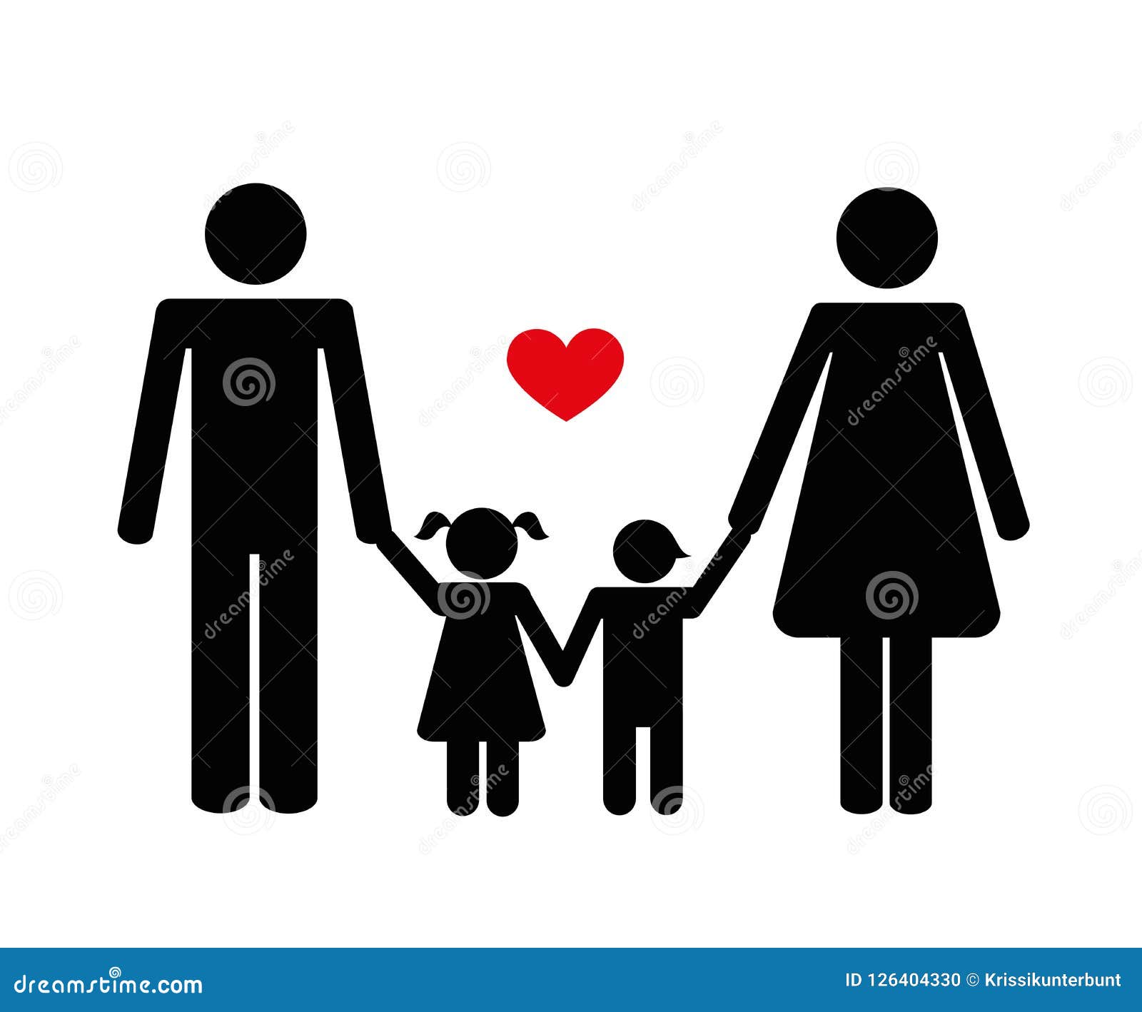 Download Happy Family With Two Children Icon On The White ...