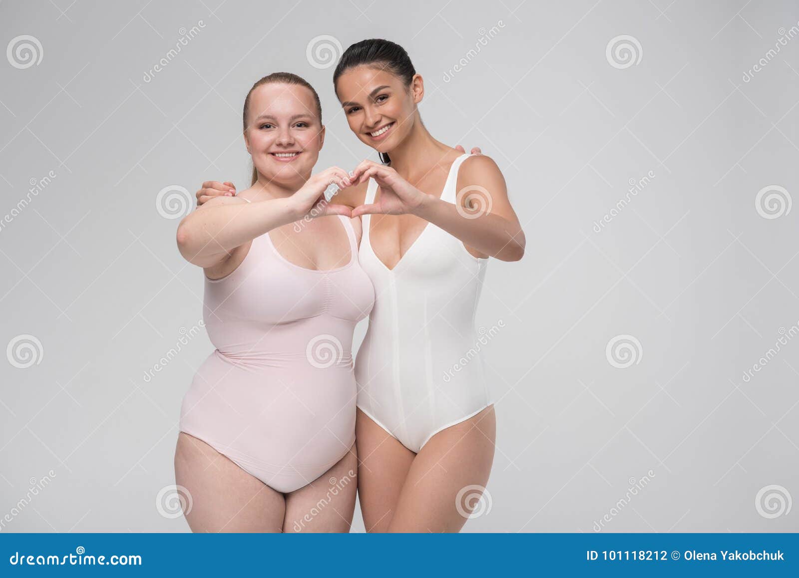 Happy Fat and Slim Lesbian Couple Embracing with Joy Stock Photo - Image of  heart, lifestyle: 101118212