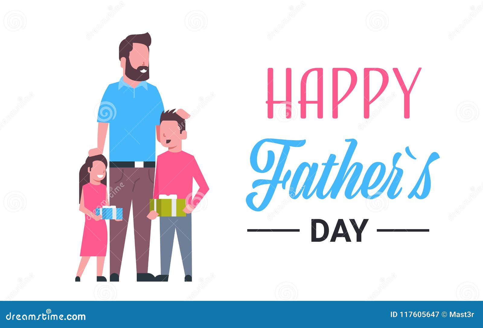 Happy Father Day Family Holiday Daughter and Son Present Gifts for ...