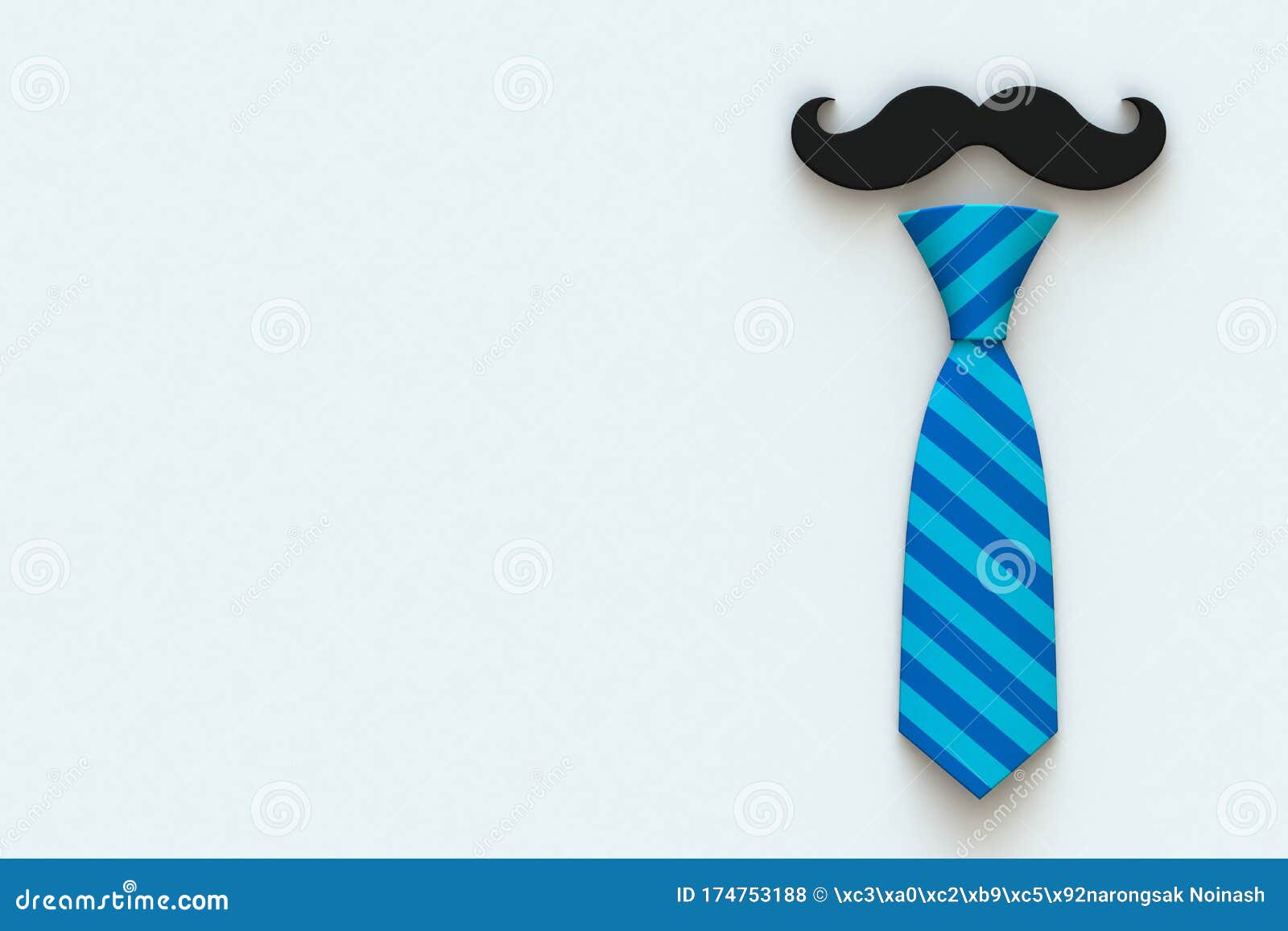 Happy Father S Day Concept With Mustache And Neck Tie On White Background Top View With Copy Space Stock Illustration Illustration Of Trendy Icon Happy Father S Day Concept With Mustache And Neck Tie On White Background Top View With Copy Space Stock Illustration Illustration Of Trendy Icon