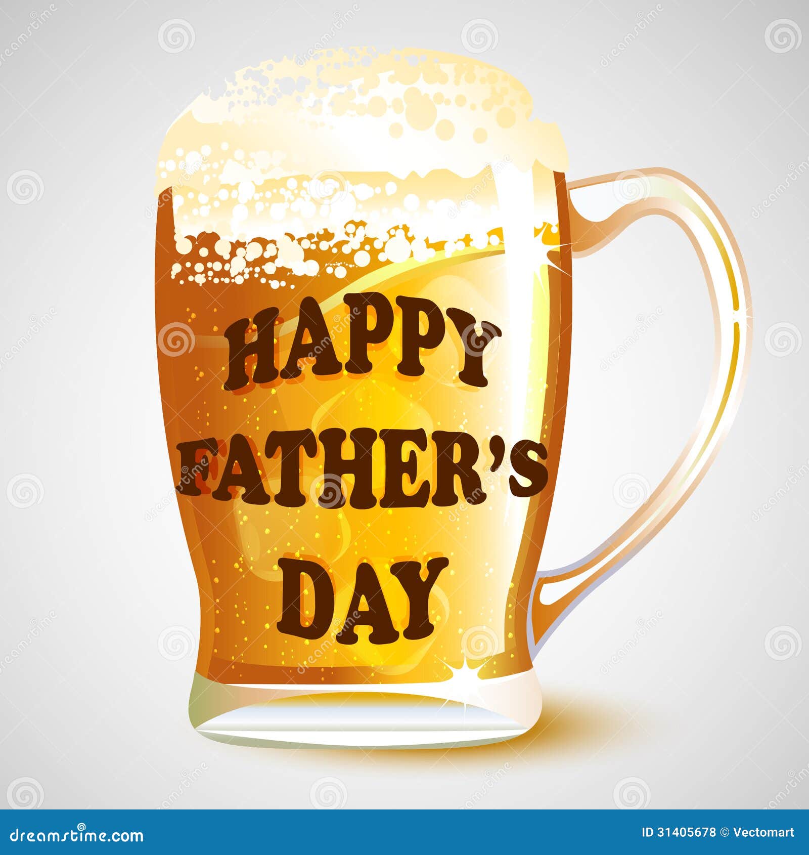 Download Happy Father S Day Message On Beer Mug Stock Vector ...