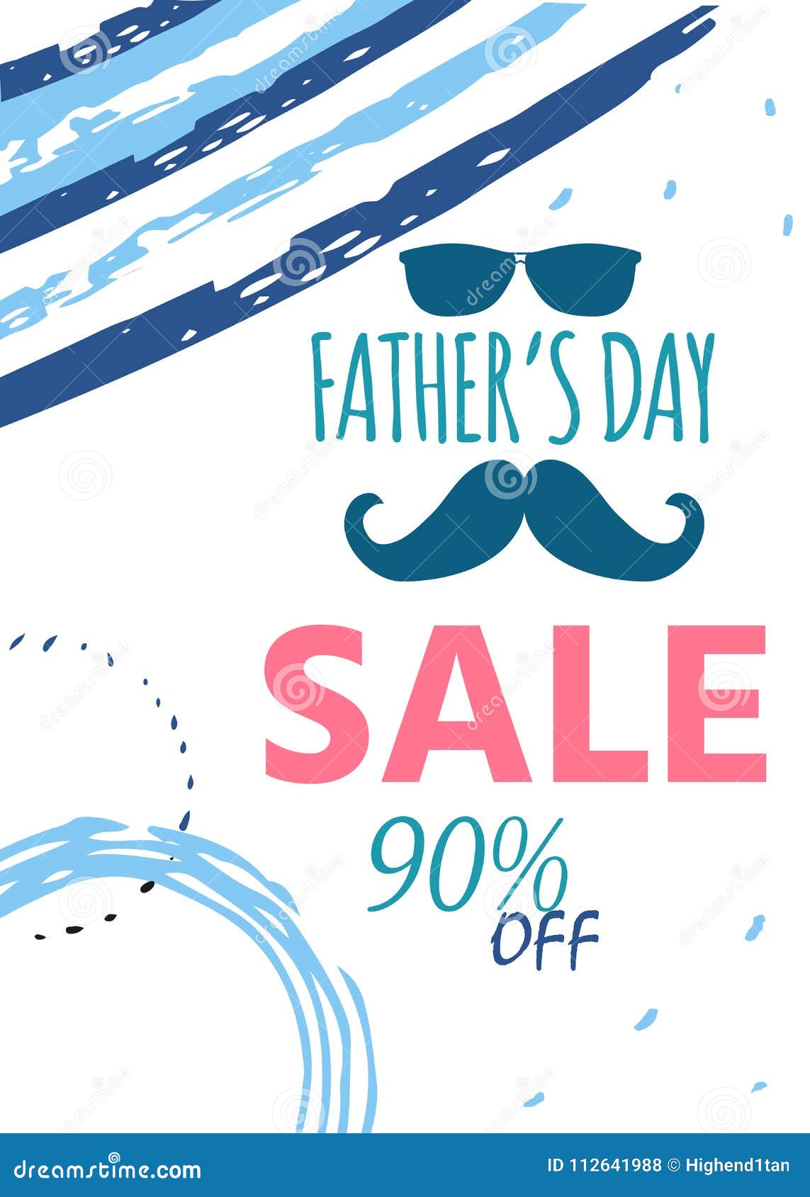 Happy Father`s Day Sale. Vector Illustration For Promotion