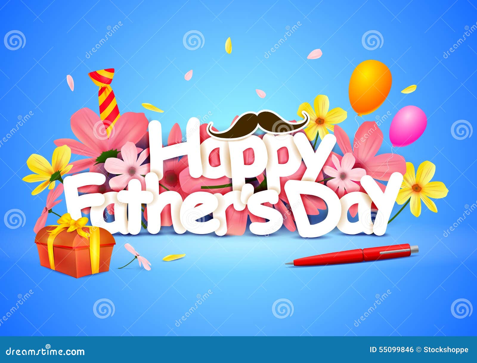 Happy Father S Day Wallpaper Background Stock Vector - Illustration of  caring, joyful: 55099846