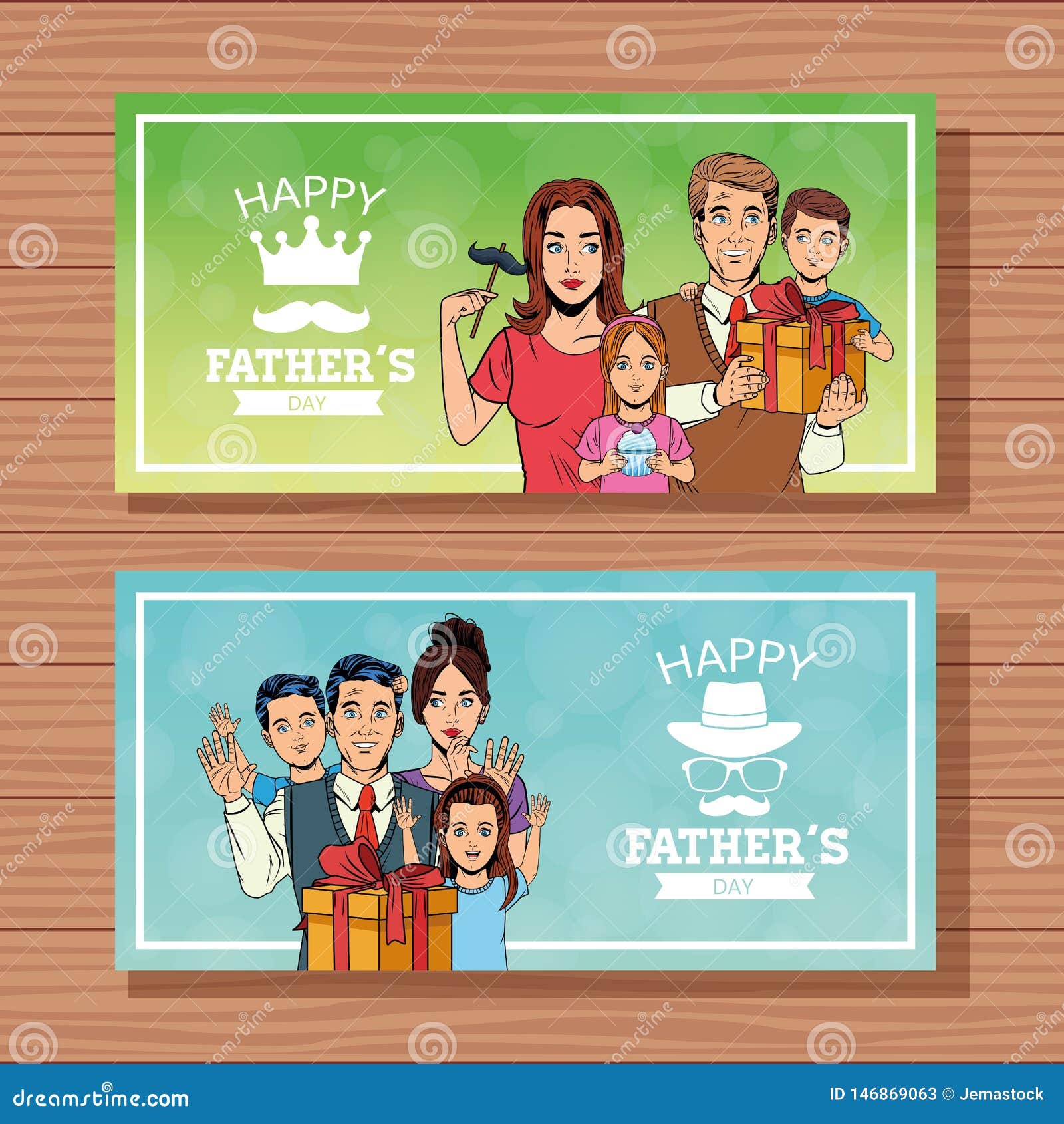 Download Happy Fathers Day Banners Cards Stock Vector ...