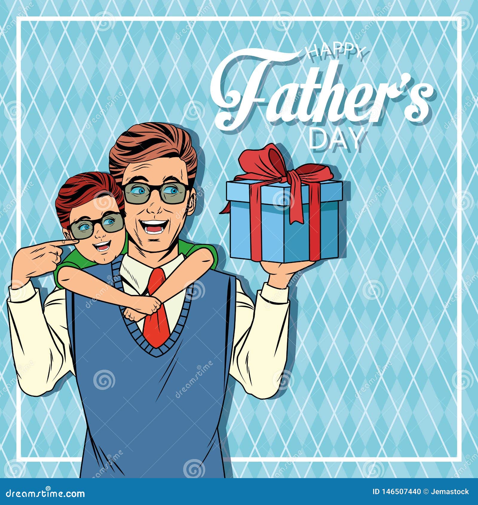 Download Happy fathers day card stock vector. Illustration of happy ...