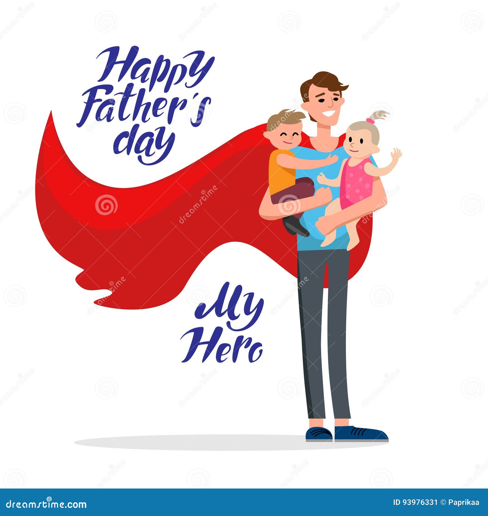 Happy fathers day stock vector. Illustration of cute - 93976331