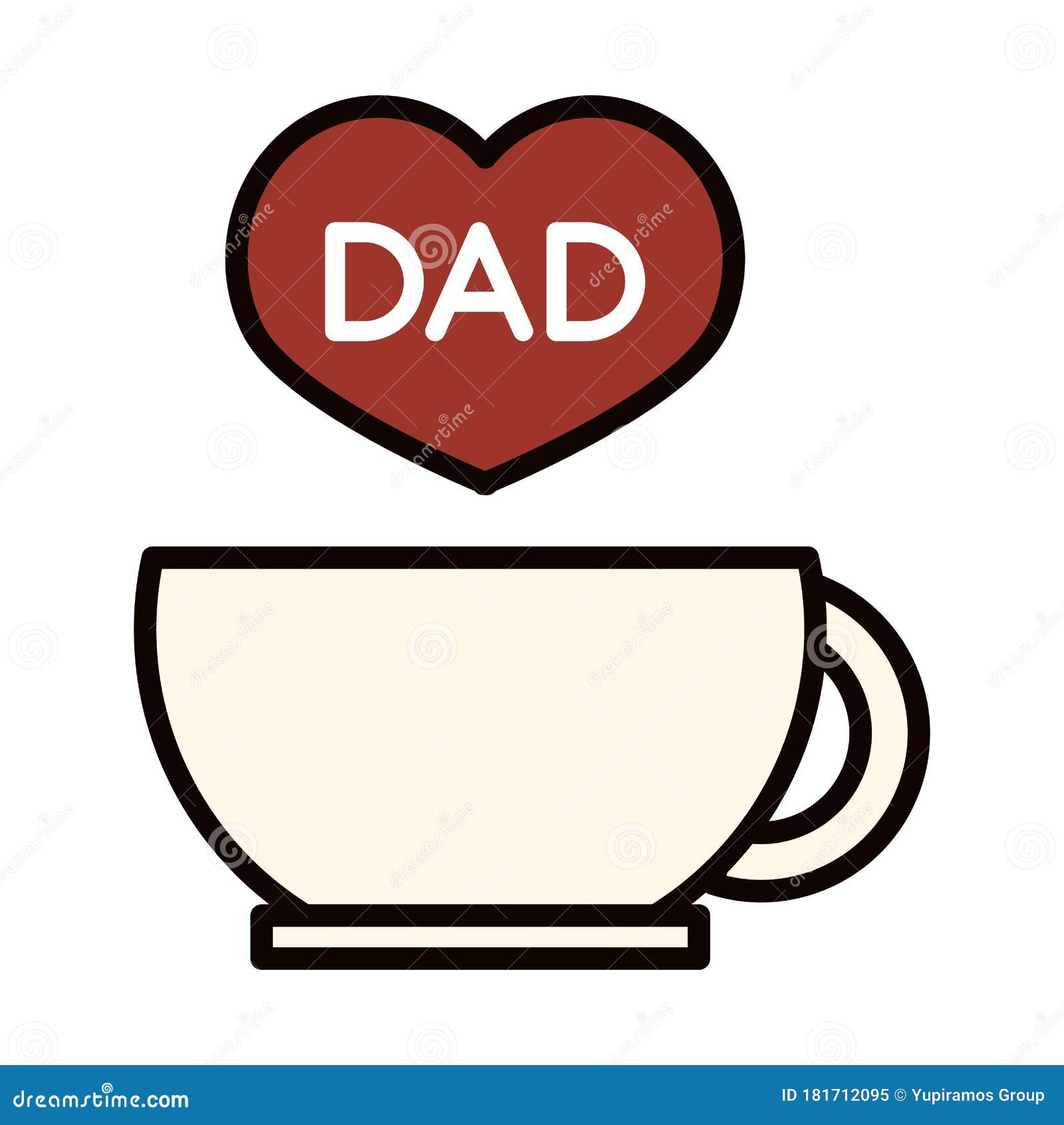 Download Happy Fathers Day, Coffee Cup Heart Dad Love Celebration ...