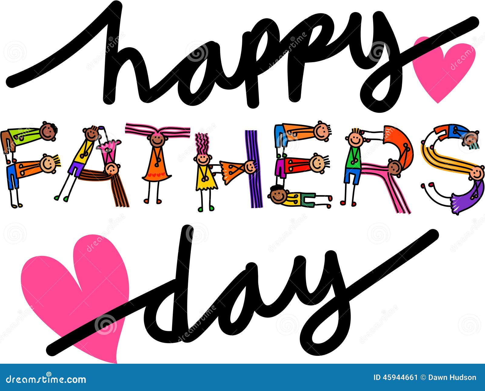 happy fathers day kids title text