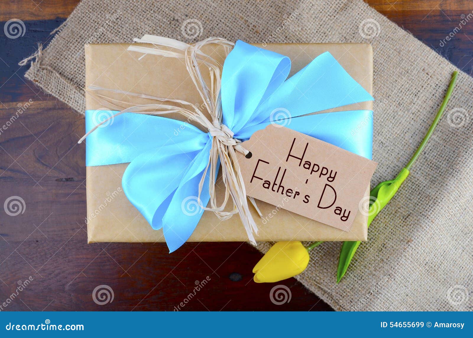 happy fathers day natural kraft paper gift