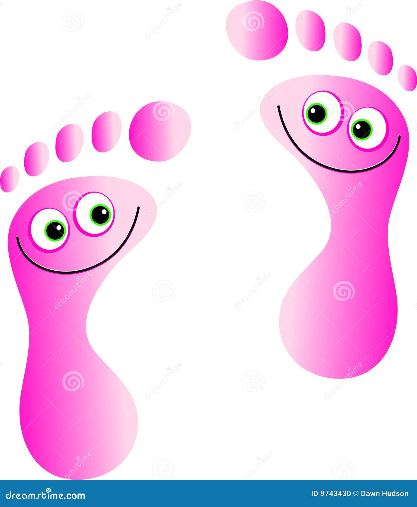 Happy Feet Stock Illustration Illustration Of Clip Faces 9743430