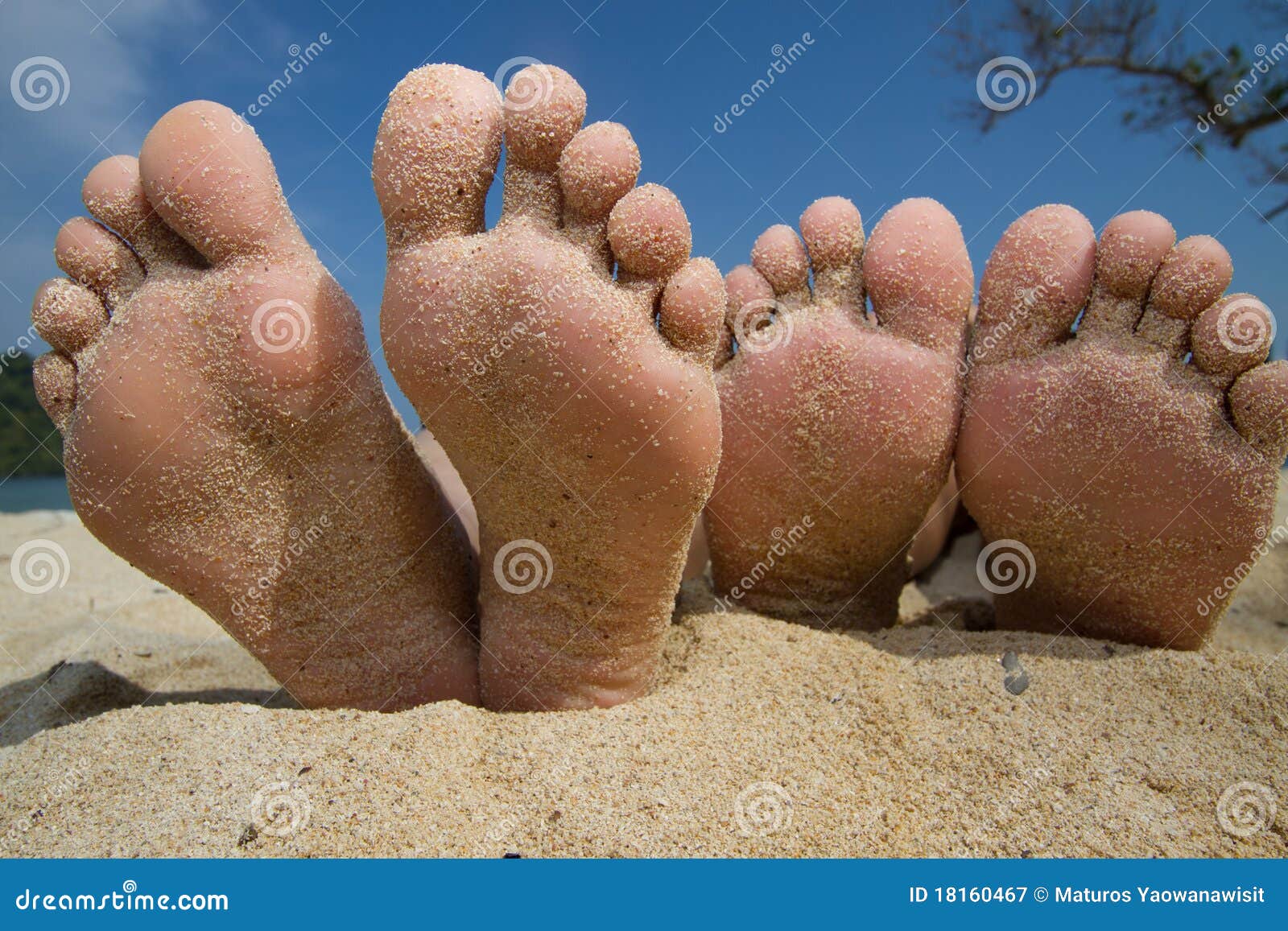 Happy Feet in the Beach stock image. Image of grouping 18160467
