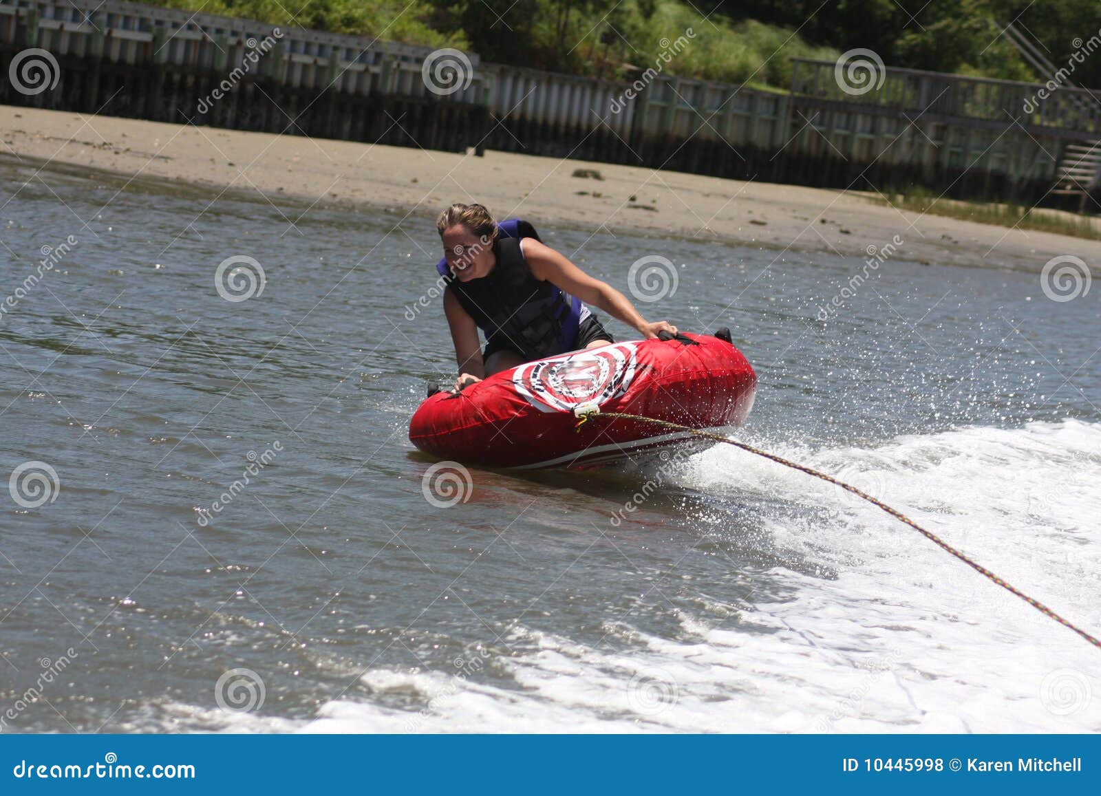 Happy Female tubing stock photo. Image of cool, active 10445998