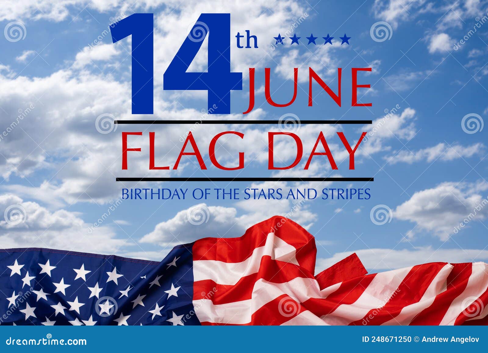 Happy Flag Day Greeting Card or Background Stock Photo Image of