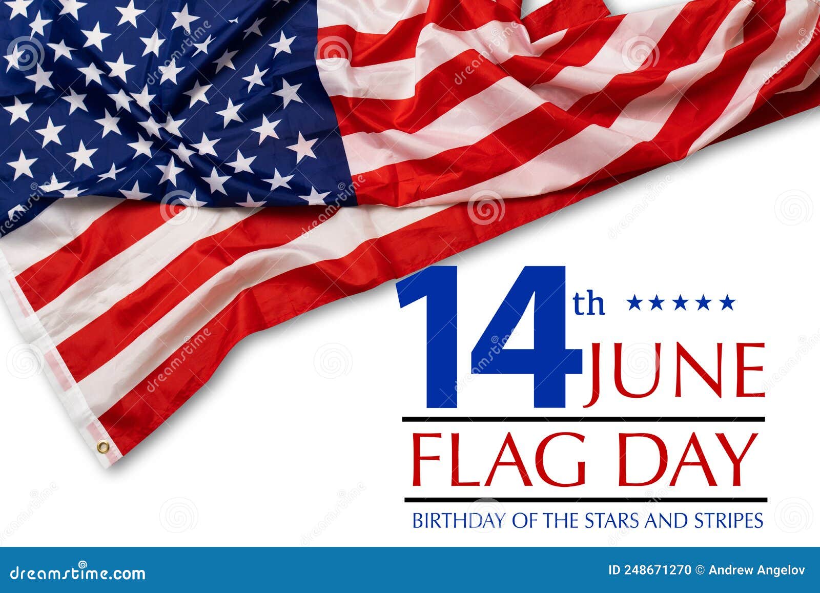 Happy Flag Day Greeting Card or Background Stock Photo Image of