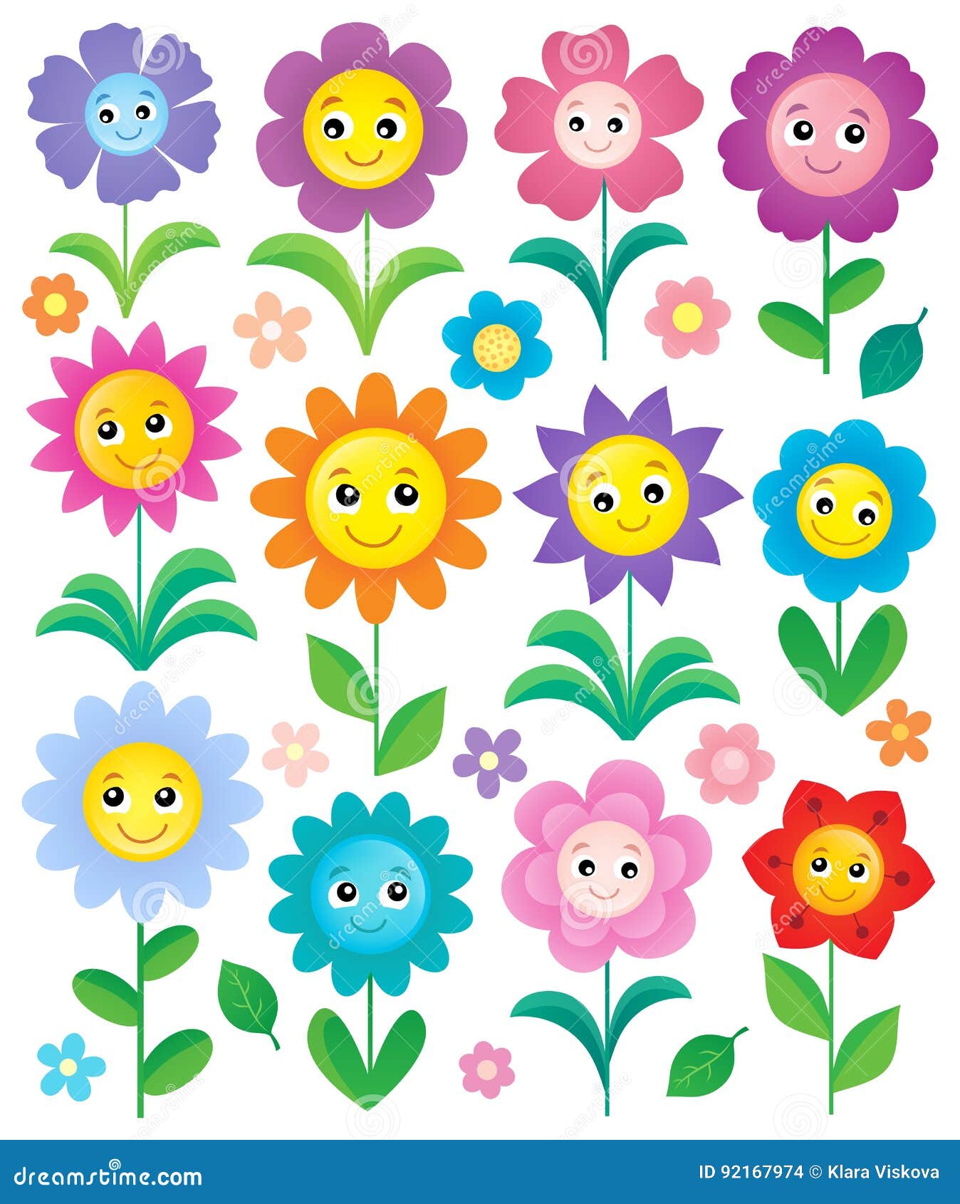 Happy Flowers Tile RoyaltyFree Stock Image 535342