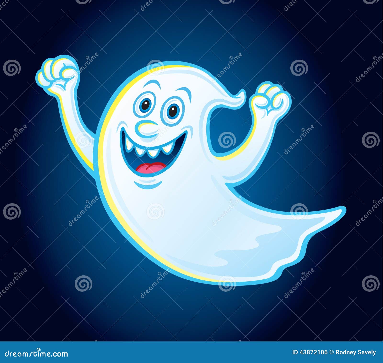 Happy Flying Ghost stock illustration. Illustration of ghostly - 43872106