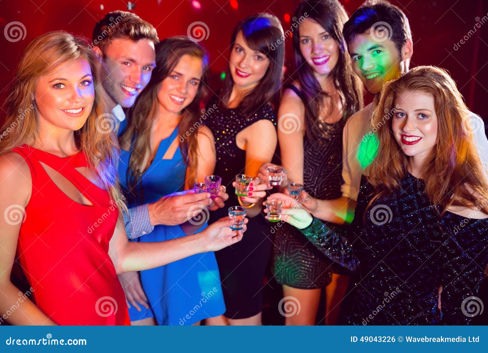 Happy Friends on a Night Out Together Stock Photo - Image of event ...