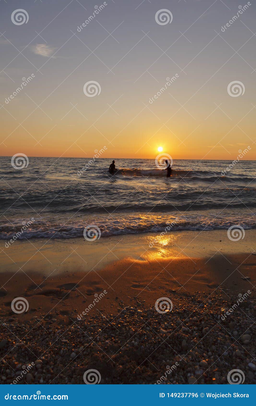 Happy Friends at Sunset Sea Beach Stock Photo - Image of greece, music ...